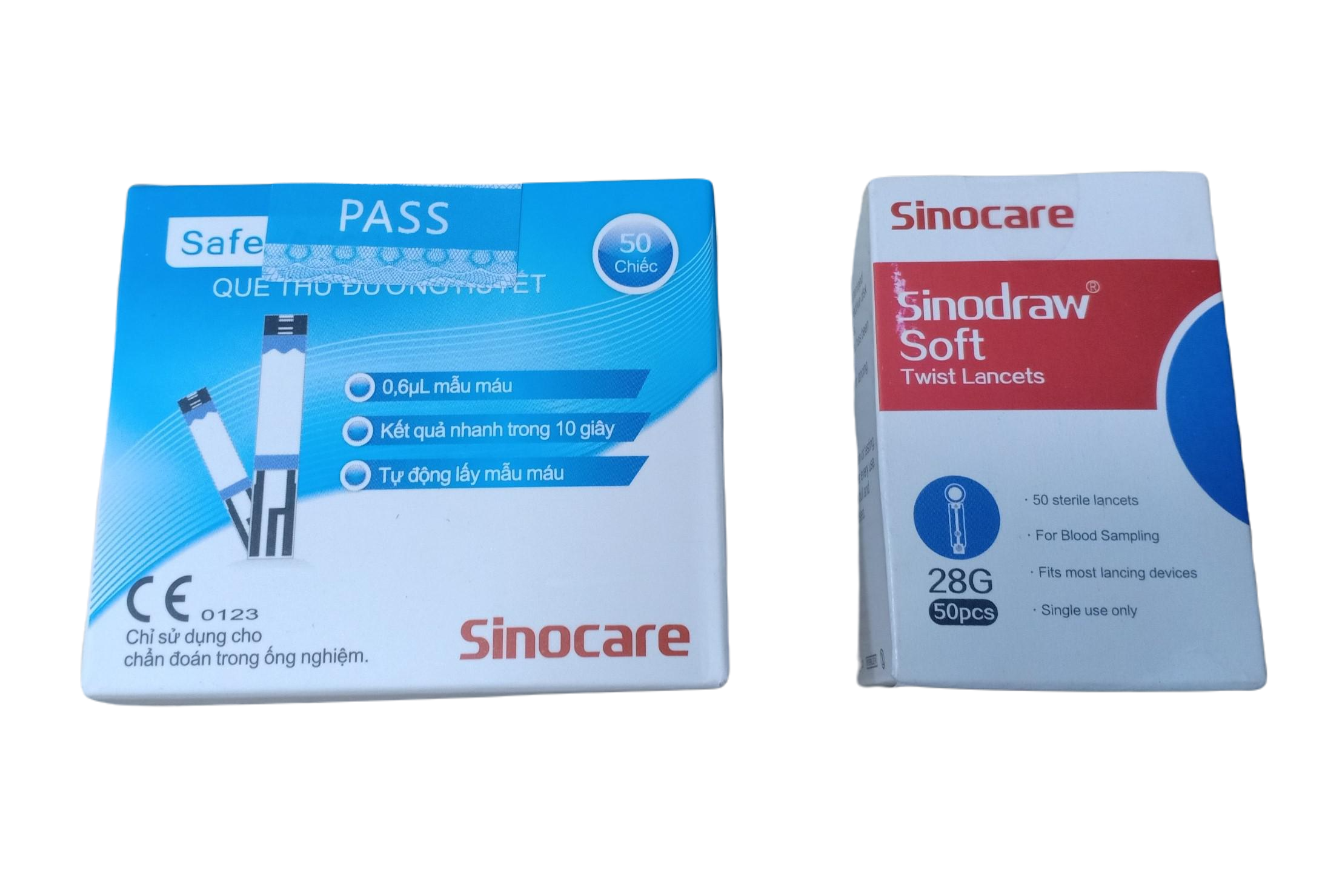 Que Thử Đường Huyết Sinocare Kèm Kim Chích (H/50c)