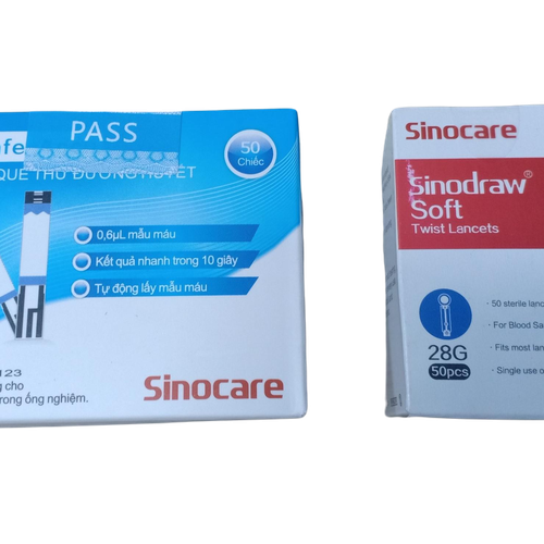 Que Thử Đường Huyết Sinocare Kèm Kim Chích (H/50c)