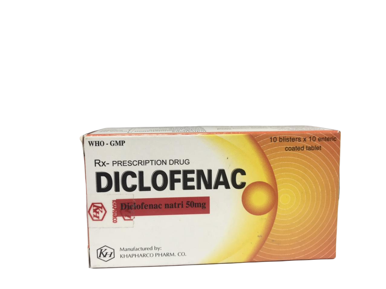 Diclofenac 50mg Khapharco (H/100v)