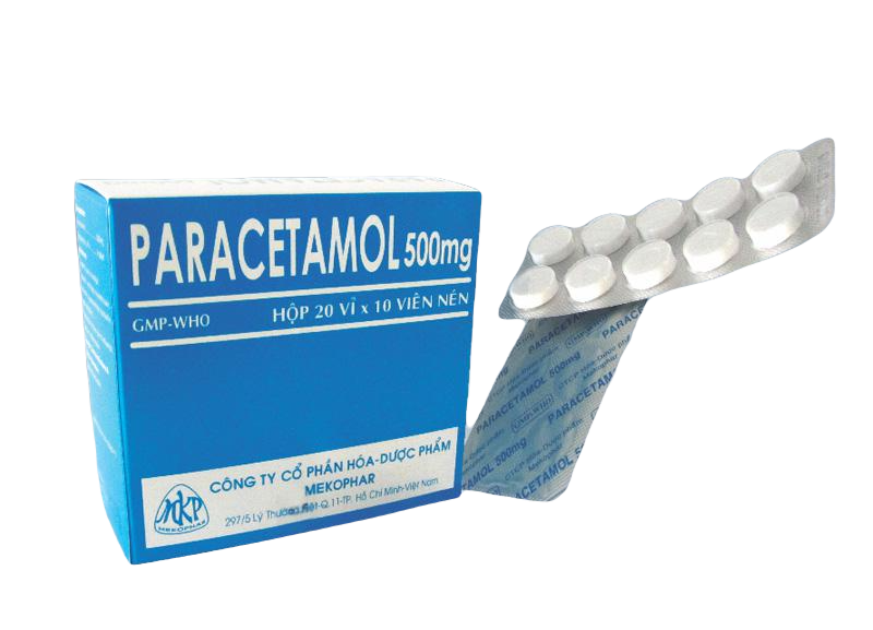 Paracetamol 500mg Mekophar (Lốc/5h/200v) Viên Tròn
