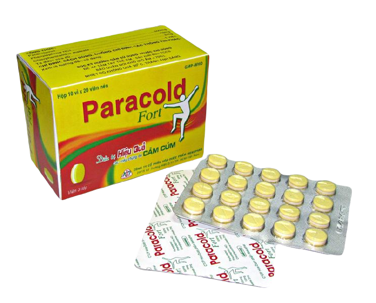 Paracold Fort (Paracetamol, Phenylephrin, Clorpheniramin Maleat) Mekophar (H/100v)