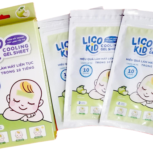 Lico Kid Cooling Gel Sheet Hương Táo Liworldco (H/6m)