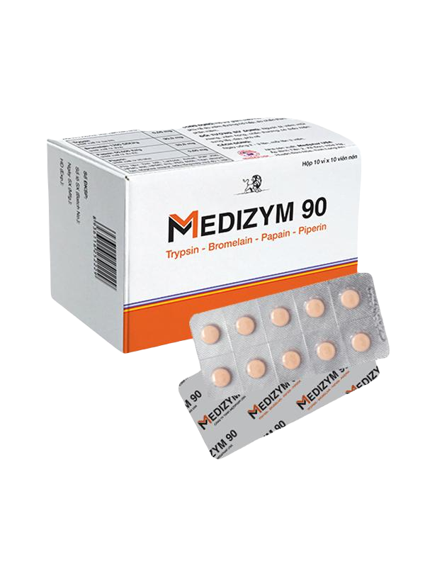 Medizym 90 (Bromelain, Papain, Trypsin, Piperin) Mediphar (H/100v)