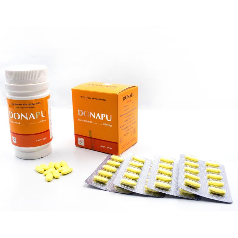 Donapu (Paracetamol) 650mg Đông Nam (C/200v)