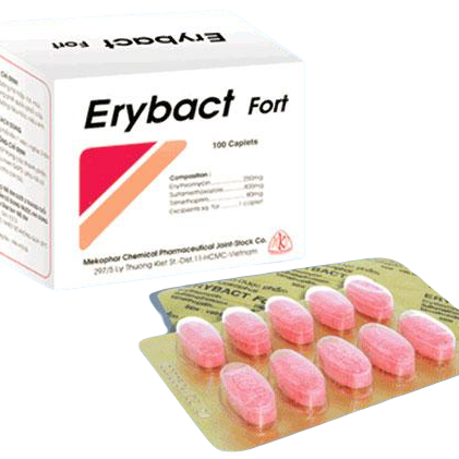 Erybact Fort (Erythromycin, Sulfamethoxazol, Trimethoprim) Mekophar (H/100v)