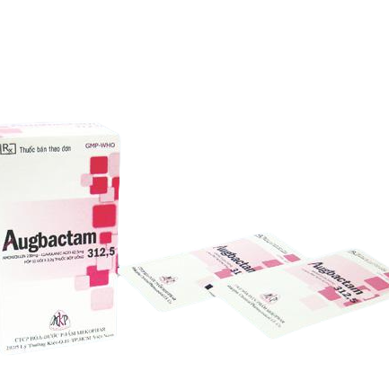 Augbactam 312,5mg (Amoxicillin, Acid Clavulanic) Mekophar (H/12g)