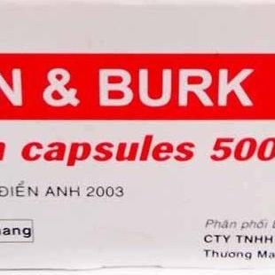 Cefalexin 500mg Brown Burk (H/100v) (Đỏ)