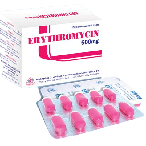 Erythromycin 500mg Mekophar (H/100v)
