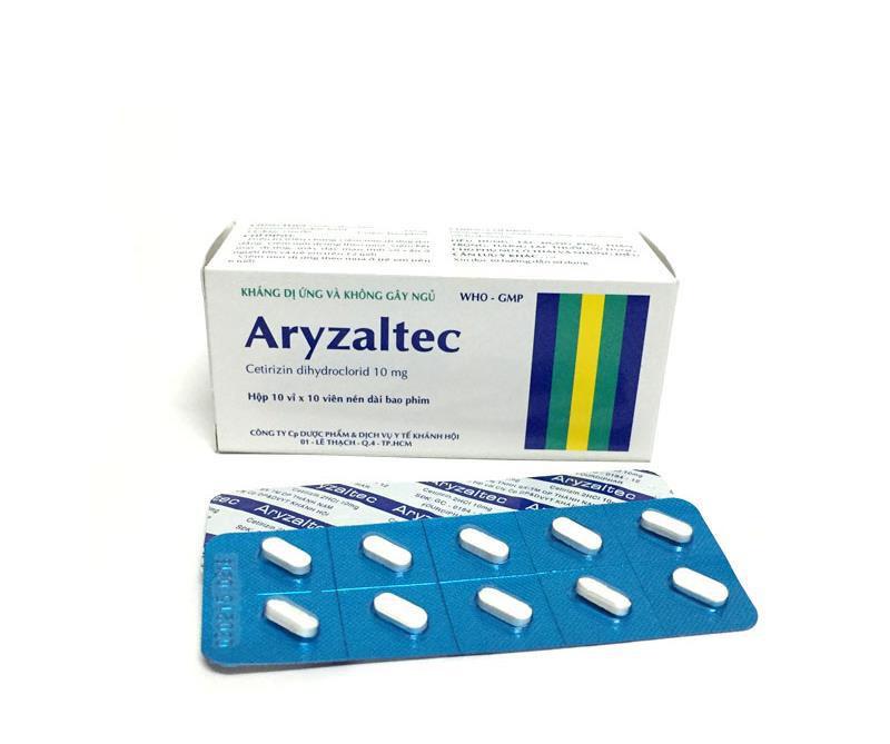 Aryzaltec (Cetirizin) 10mg Khánh Hội (H/100v)(Trắng)