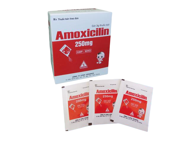 Amoxicilin 250 Tipharco (Lốc/10h/20g/3gr)