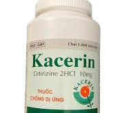Kacerin (Cetirizine) 10mg Khapharco (C/1000v)