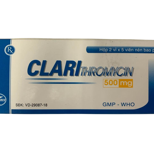 Clarithromycin 500mg Quapharco (H/10v)