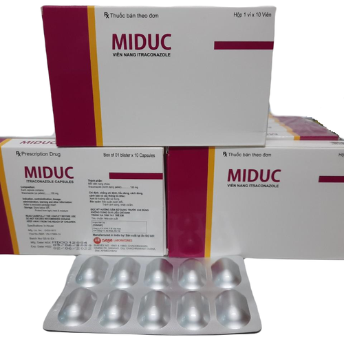 Miduc (Itraconazole) 100mg Saga (H/10v)