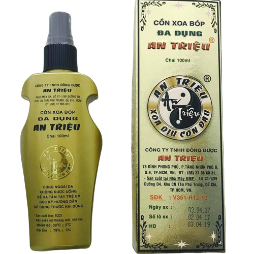 Cồn Xoa Bóp Đa Dụng An Triệu (Chai/100ml) (Xịt)