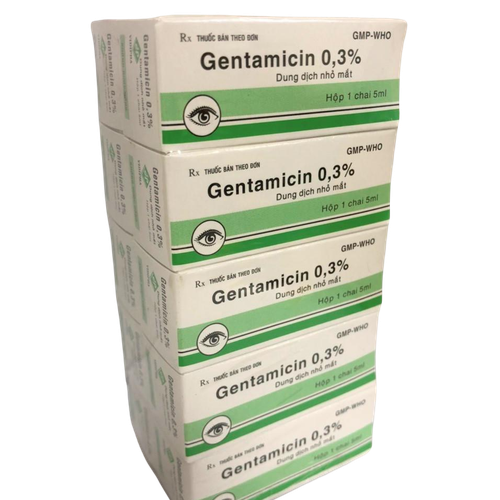 Nhỏ Mắt Gentamycin 0.3% Vidipha (Lốc/10c/5ml)