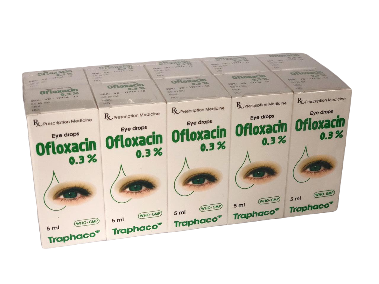 Ofloxacin 0.3% Traphaco (Lốc/10c/6ml)