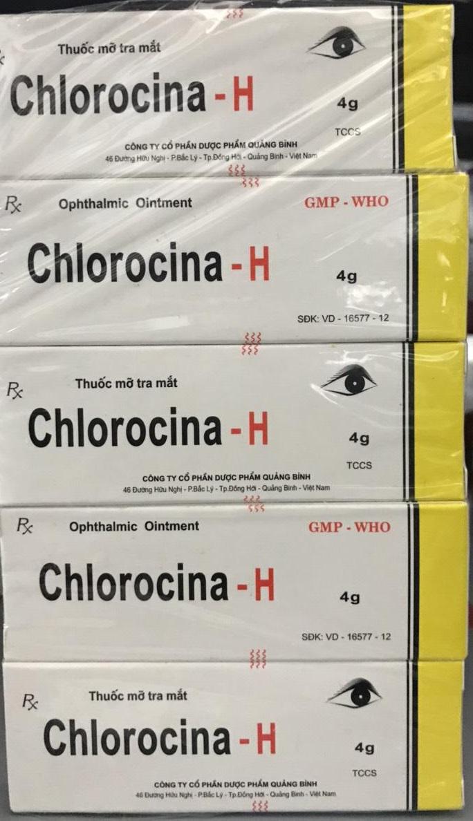Chlorocina-H (Chloramphenicol, Hydrocortisone) Quapharco (Lốc/10t/4gr)