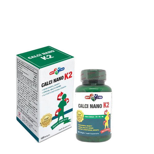 Calcium Nano K2 Mediphar (C/120v) (Trắng Xanh)