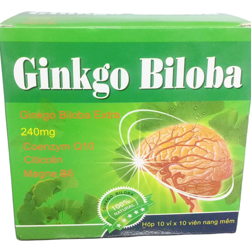 Ginkgo Biloba 240mg USA (H/100v) (Xanh Lá Hình Não)