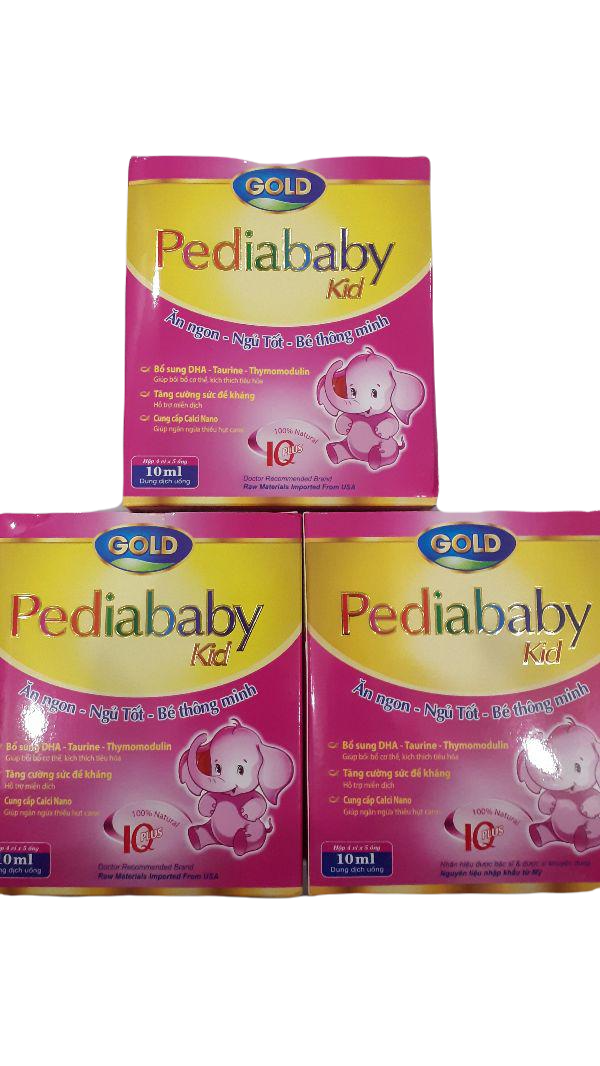 Pediababy Kid Gold High Tech USA (H/20o/10ml) (Hồng Vàng)