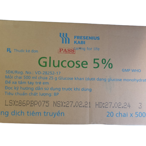 Glucose 5% Fresenius Kabi Chai/500ml 