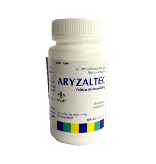 Aryzaltec (Cetirizin) 10mg Khánh Hội (C/100v)(Trắng) (Chai)