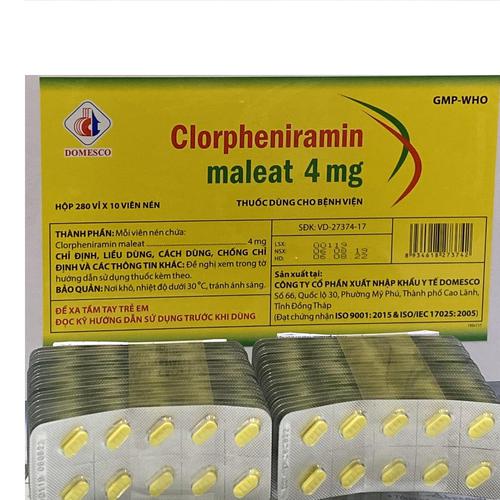 Clorpheniramin Maleat 4mg Domesco (H/2800v)