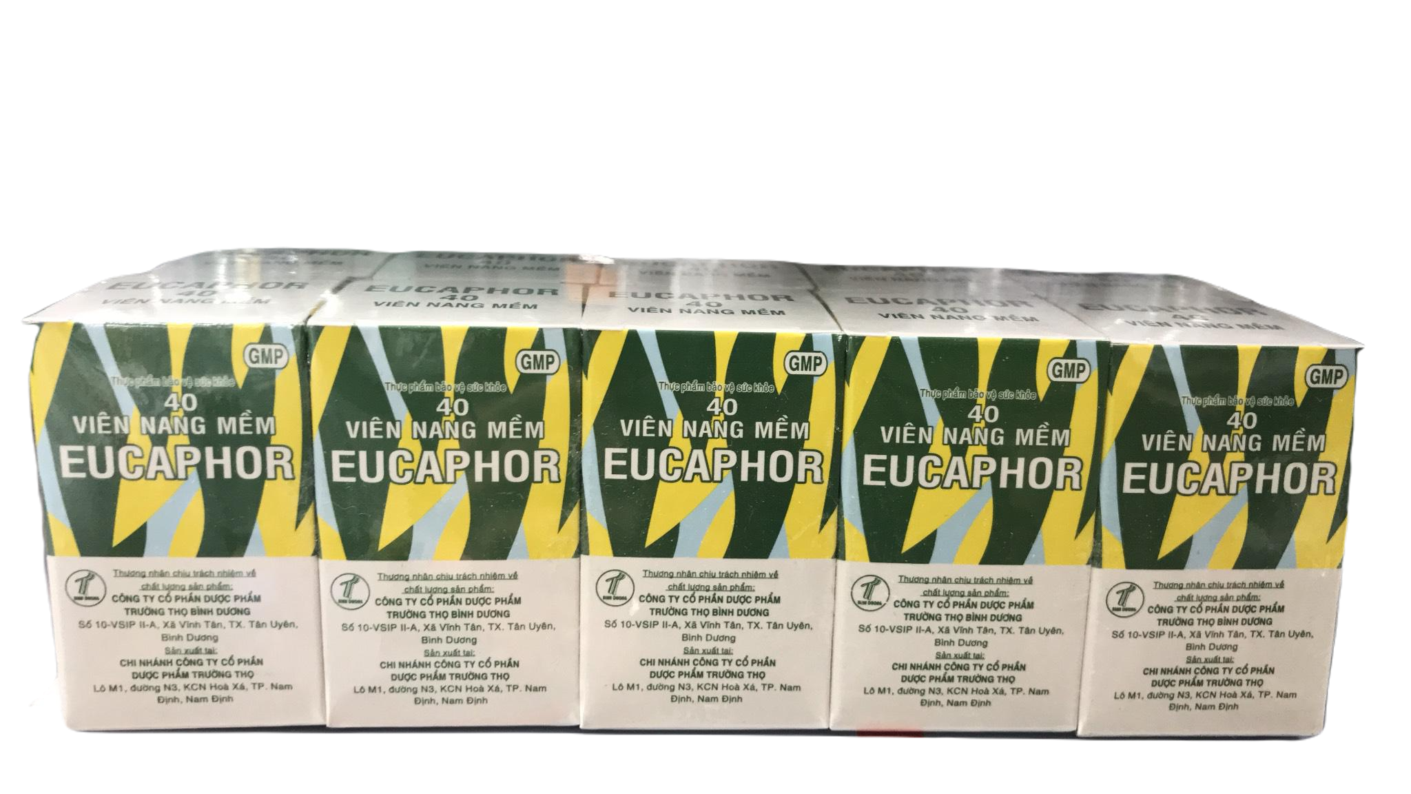 Eucaphor (Eucalyptol, Camphor, Guaiacol) Trường Thọ (Lốc/10c/40v)