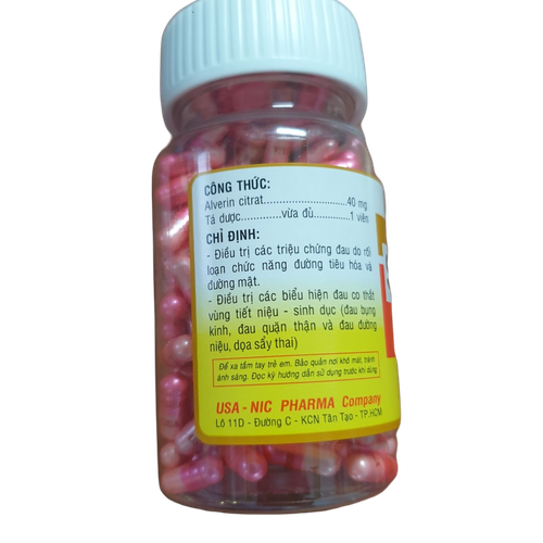 Spaspyzin (Alverine Citrate) 40mg USA-NIC (C/200v)