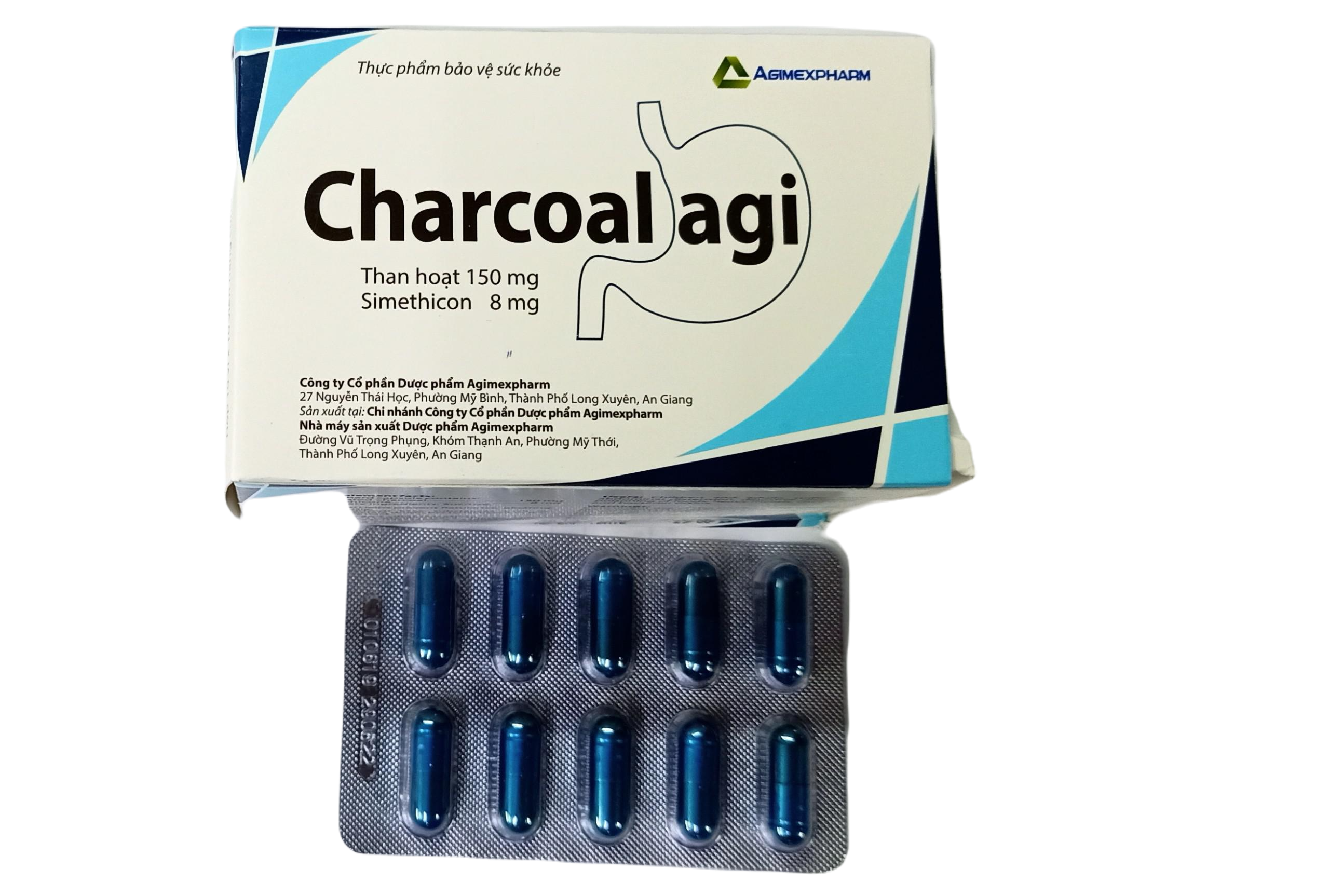 Charcoal Than Hoạt Tính 150mg Agimexpharm (H/100v)