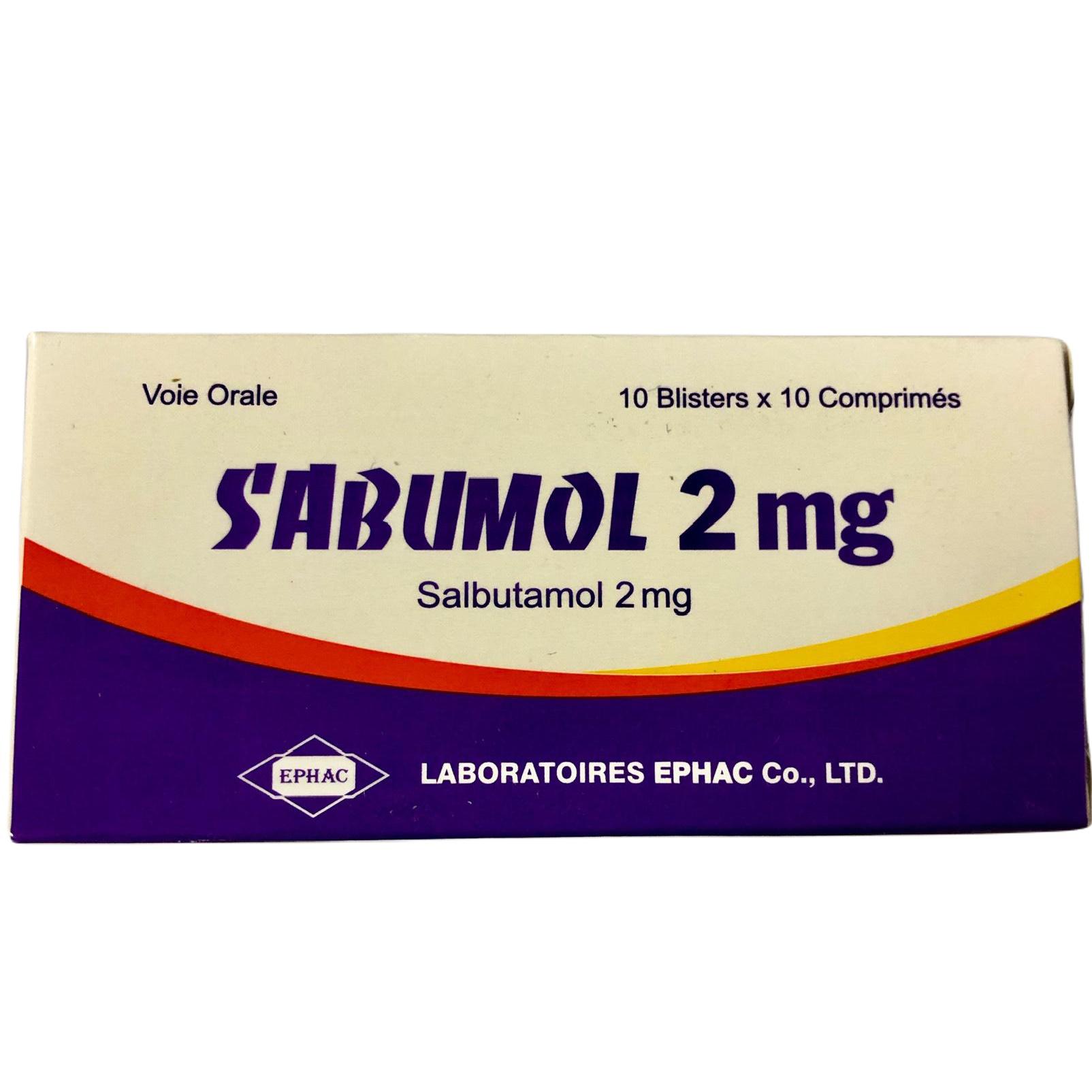 Sabumol 2mg (Salbutamol) Ephac (H/100v)