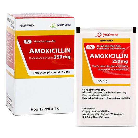 Amoxicillin 250mg Imexpharm (H/12g/1gr) (Gói)