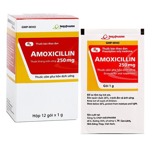 Amoxicillin 250mg Imexpharm (H/12g/1gr) (Gói)