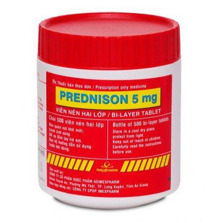 Prednison 5mg Viên Nén Imexpharm (C/500v) (Hai Lớp)