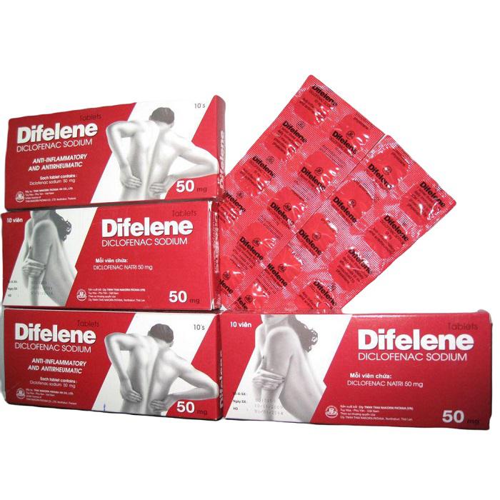 Difelene 50mg (Diclofenac) Thái Nakorn (H/10v)