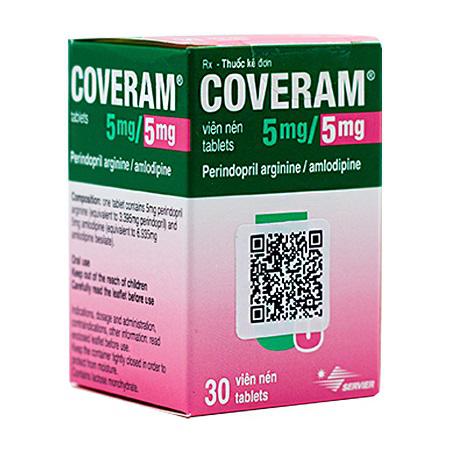 Coveram 5mg/5mg Servier France (c/30v)