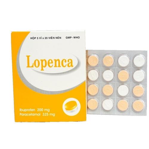 cLopenca (Paracetamol, Ibuprofen) DHG (Hộp/100v)