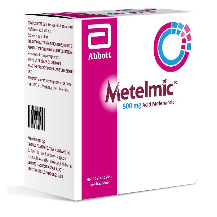 Metelmic (Acid Mefenamic) 500mg Glomed (H/100v)