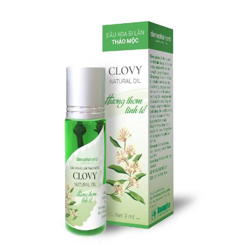 Dầu Xoa Bi Lăn Thảo Mộc Clovy Natural Oil Danapha (C/9ml)_Lốc 10 chai