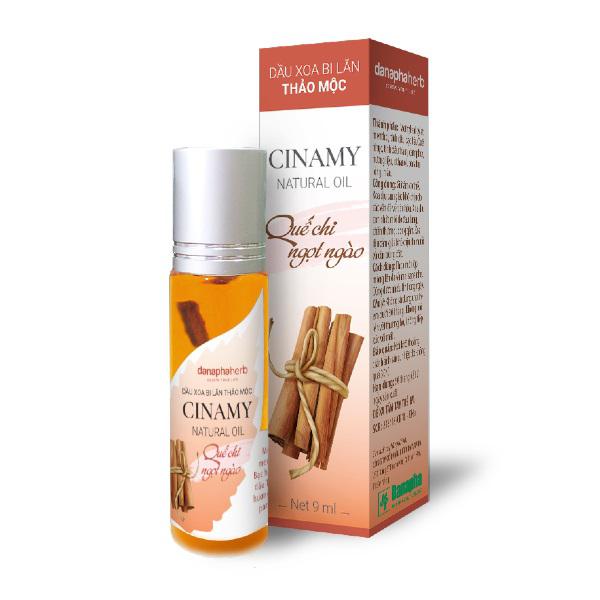 Dầu Xoa Bi Lăn Thảo Mộc Cinamy Natural Oil Danapha (C/9ml)