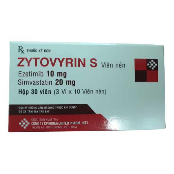 Zytovyrin S 10mg/20mg (Ezetimib, Simvastatin) Korea United (H/30v)