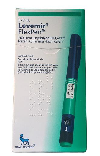 Levemir FlexPen 100U/ml (Insulin) Novo Nordisk Turkey (H/5 But)