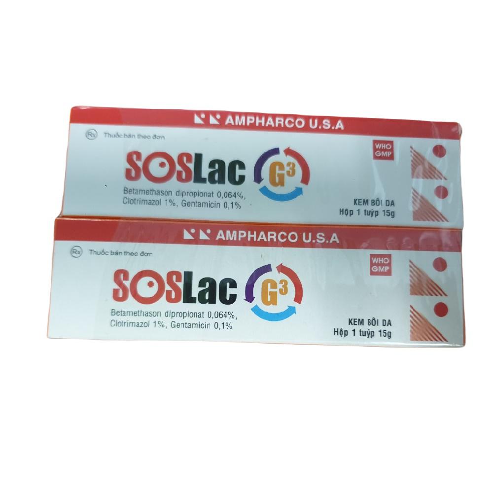 Soslac G3 Ampharco (Lốc/10 Tuýp /15gr)