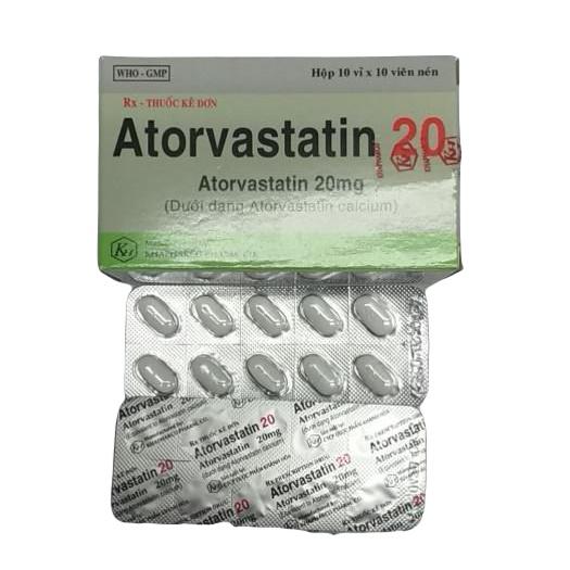 Atorvastatin 20mg Khapharco (H/100v)