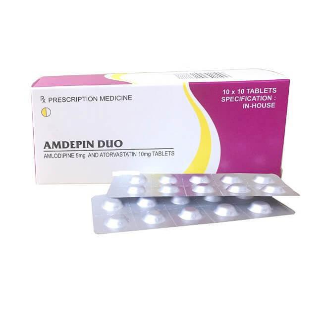 Amdepin Duo 15mg (Amlodipin, Atorvastatin) Cadila (H/100v)