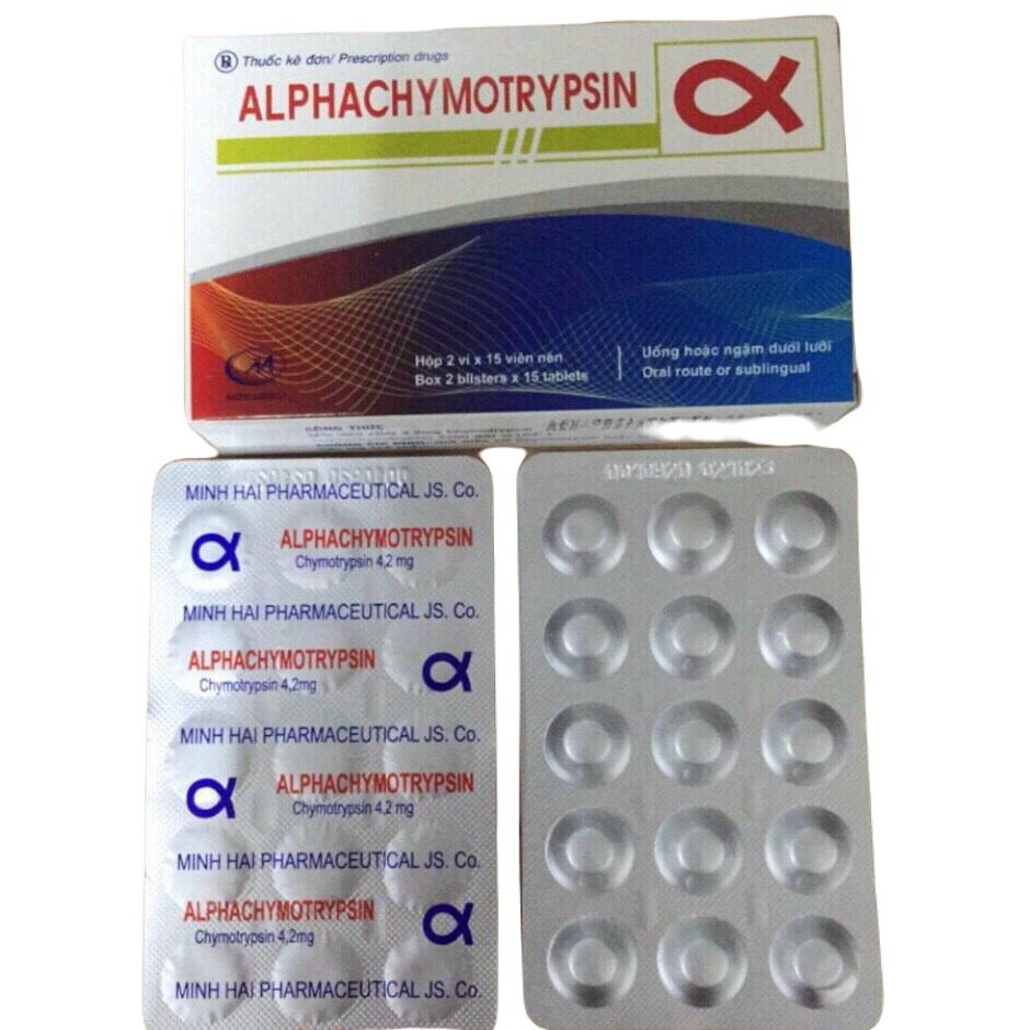 Alphachymotrypsin 4200 Minh Hải (H/150v) (Vỉ Nhôm)