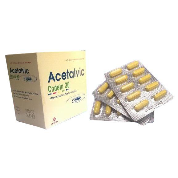 Acetalvic (Codein 30, Paracetamol 500) Vidipha (H/100v)