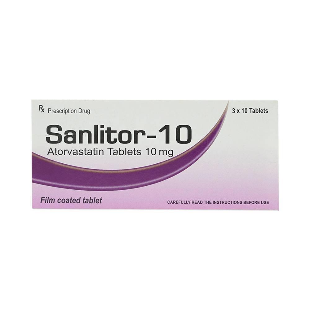 Sanlitor 10 (Atorvastatin) Acme (H/30v)