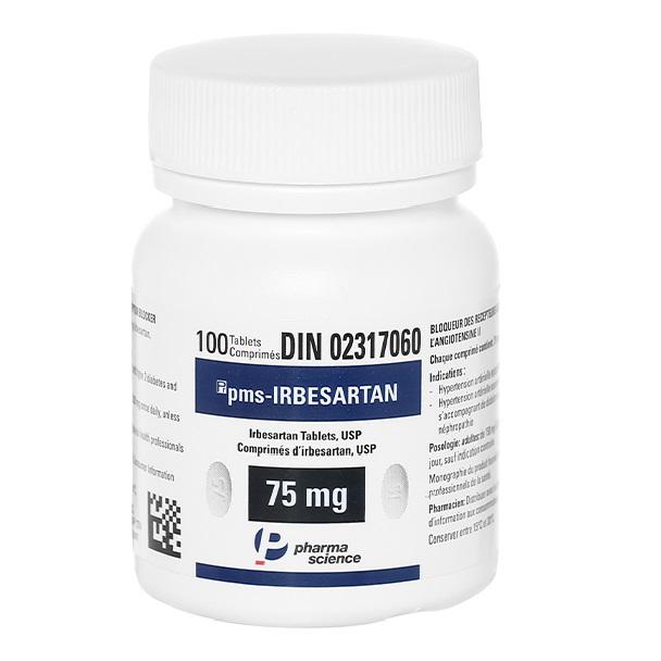Pms - Irbesartan 75mg Pharmascience (C/100v)