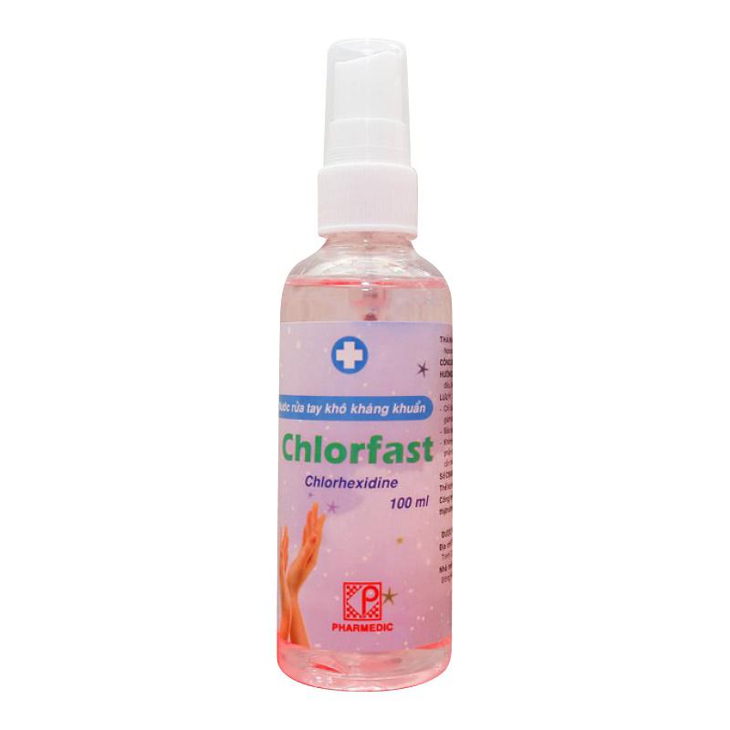 Nước Rửa Tay Khô Chlorfast Pharmedic (C/100ml)